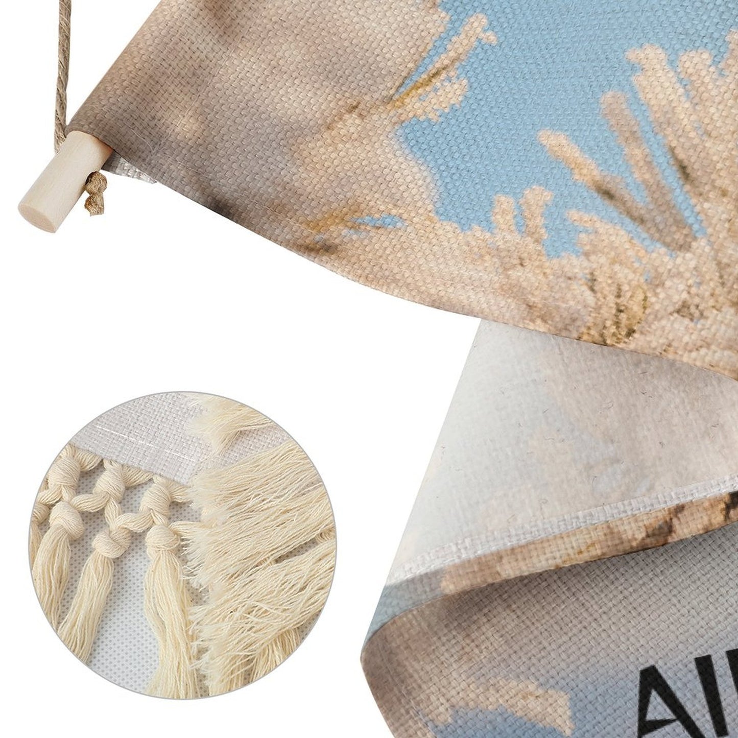 Textile Poster with Wooden Hanger