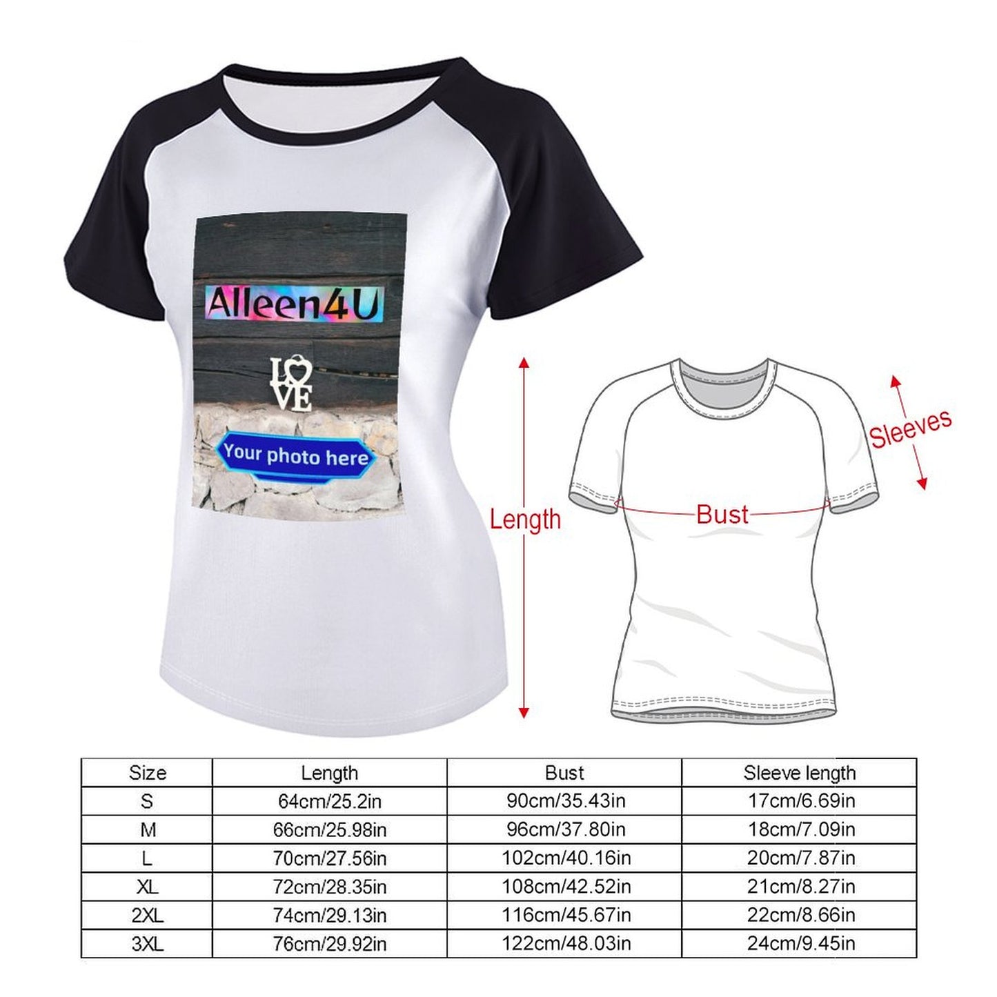 Katoenen Raglan T-shirt voor Dames
