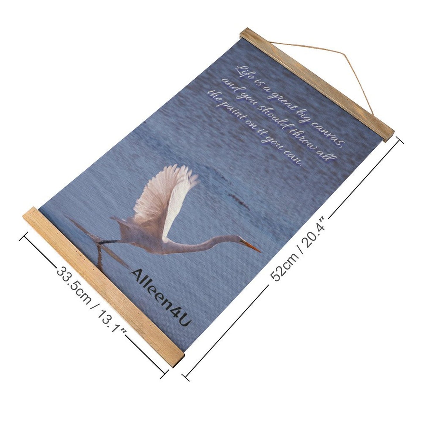 Canvas Hangende Afbeelding met Houten Strips