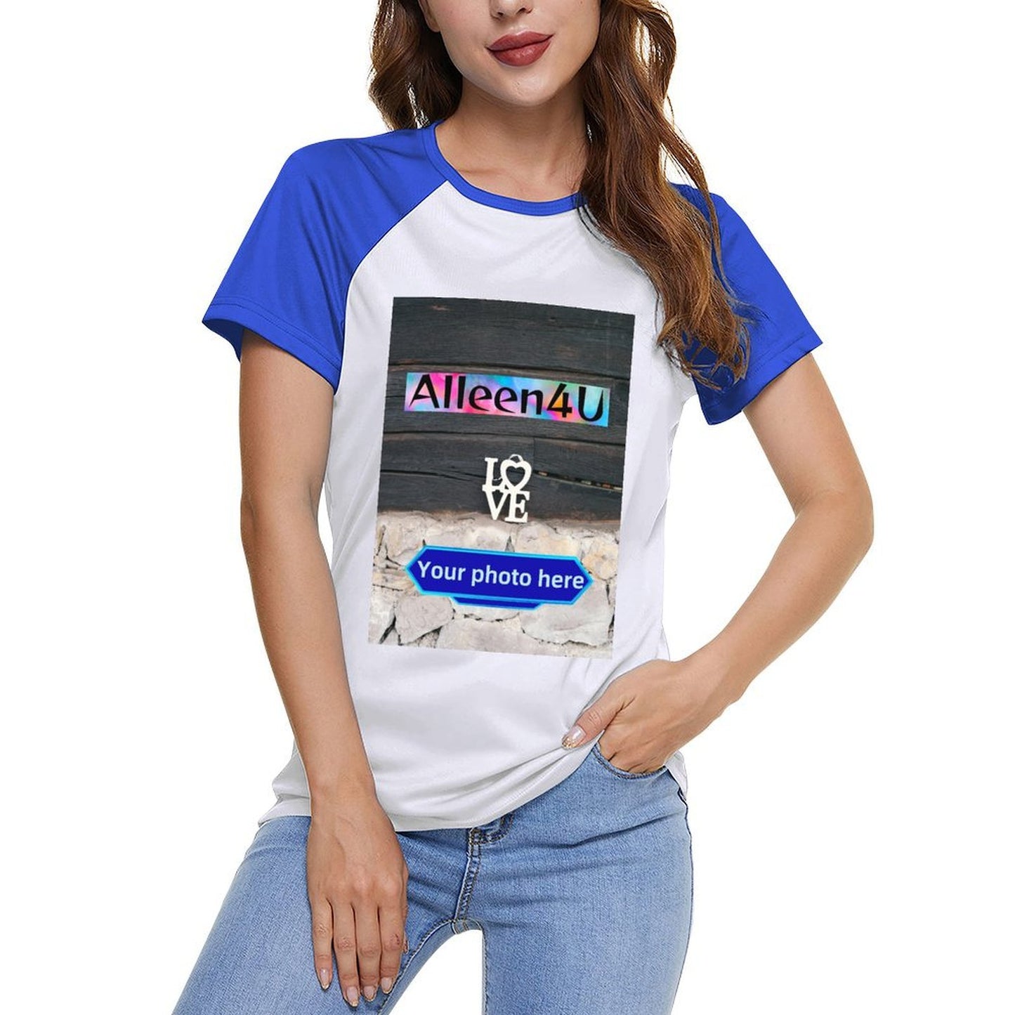 Katoenen Raglan T-shirt voor Dames