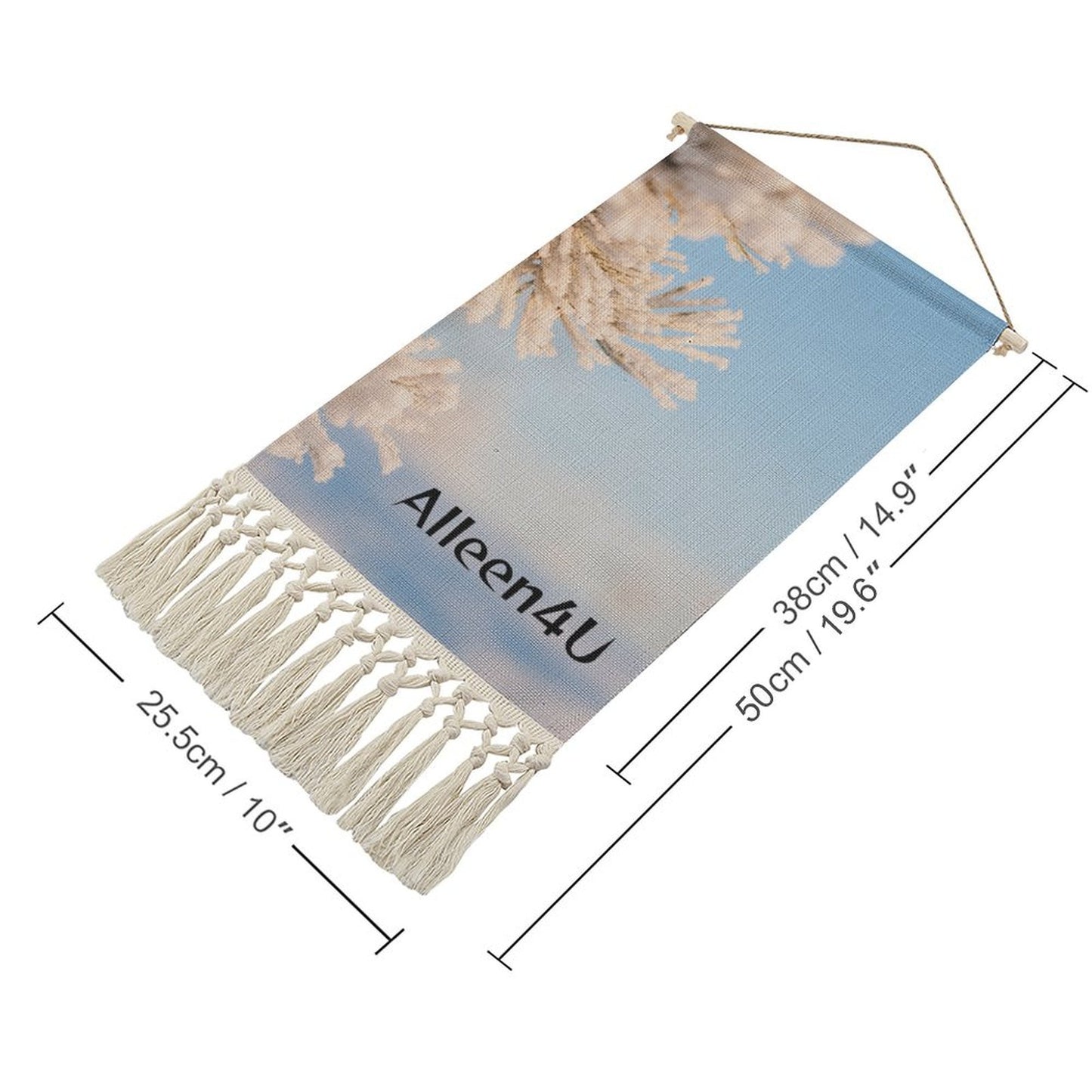 Textile Poster with Wooden Hanger