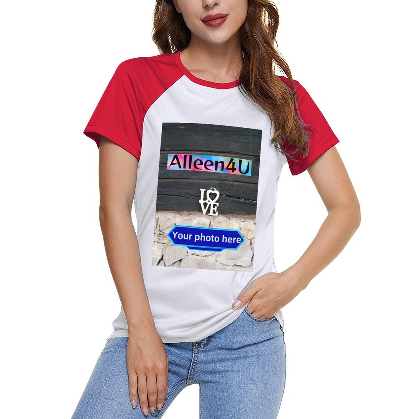Katoenen Raglan T-shirt voor Dames