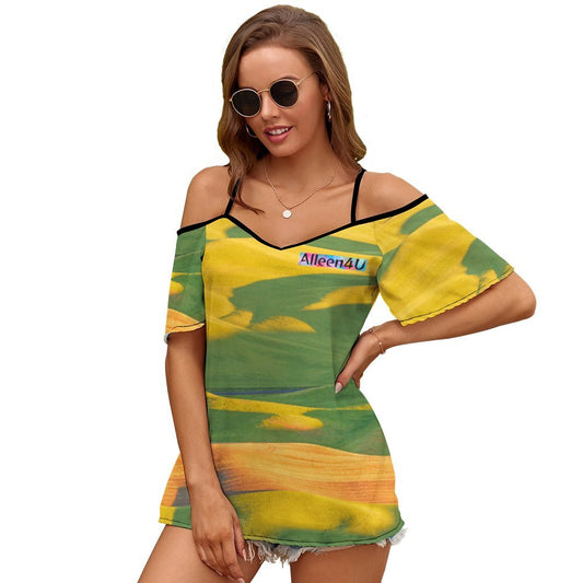 Casual Koude Schouder Shirt