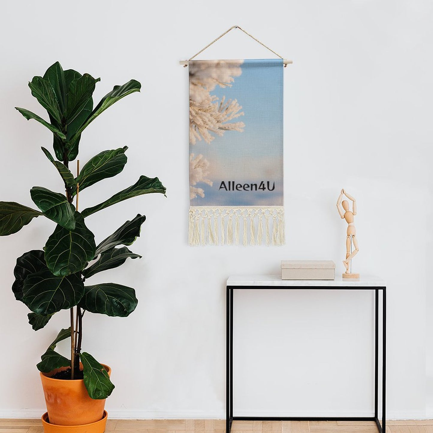 Textile Poster with Wooden Hanger