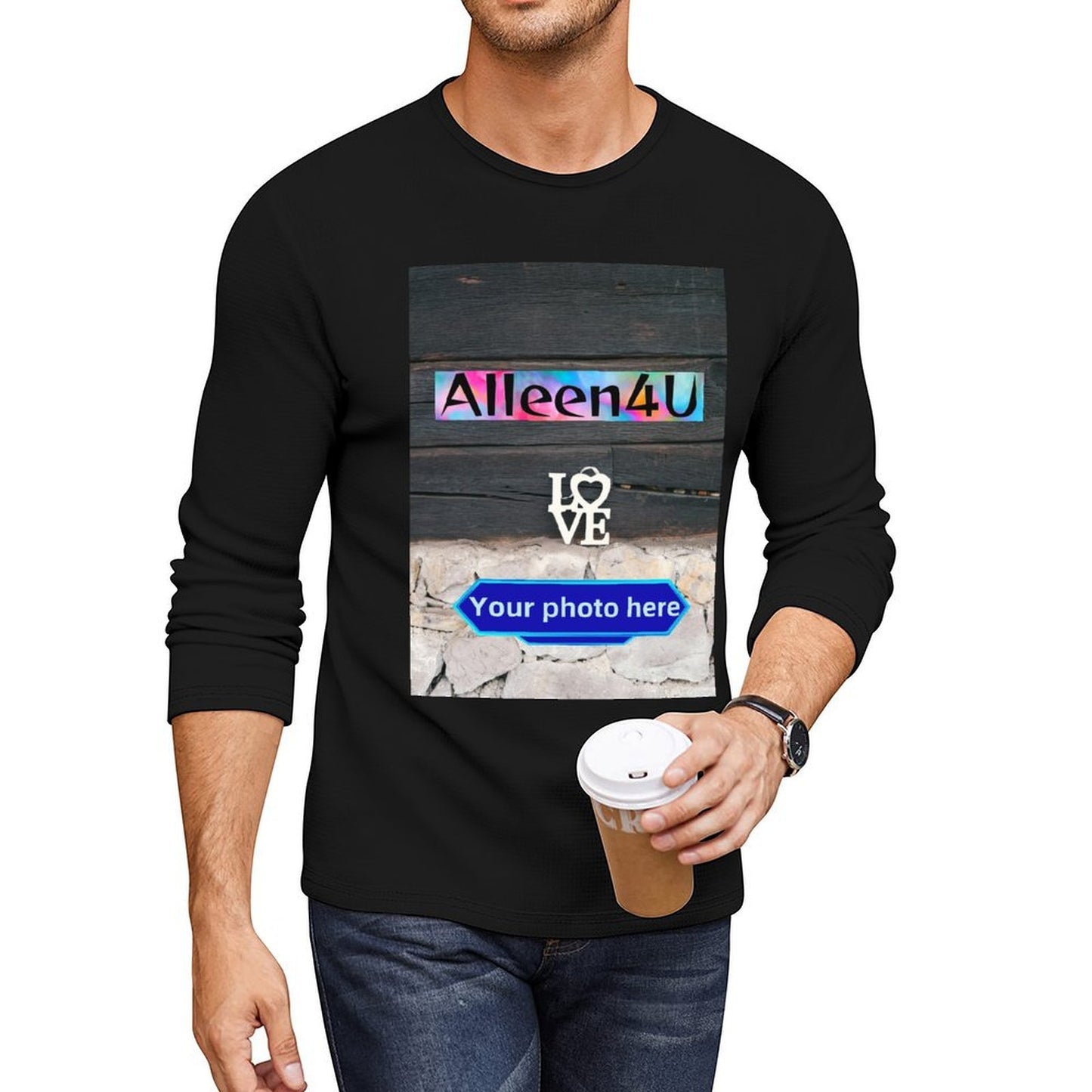 Katoenen T-shirt voor Heren (Lange Mouwen)