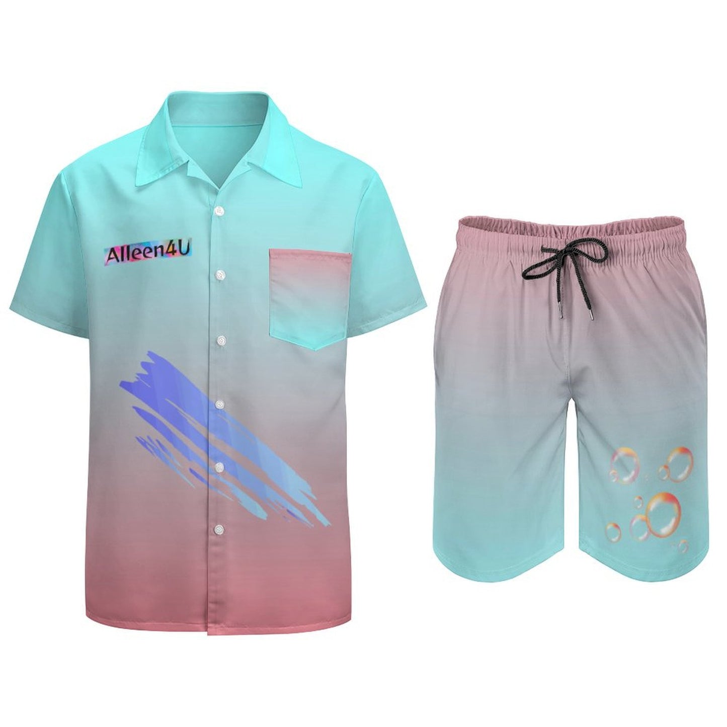 Strandset (Korte Mouwen Shirt en Shorts)