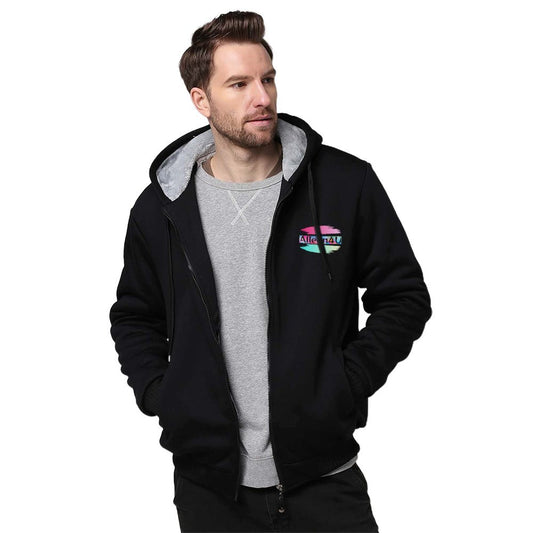 Fleece Gevoerd Hoodie met Rits