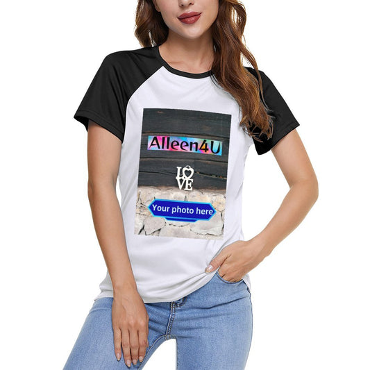 Katoenen Raglan T-shirt voor Dames