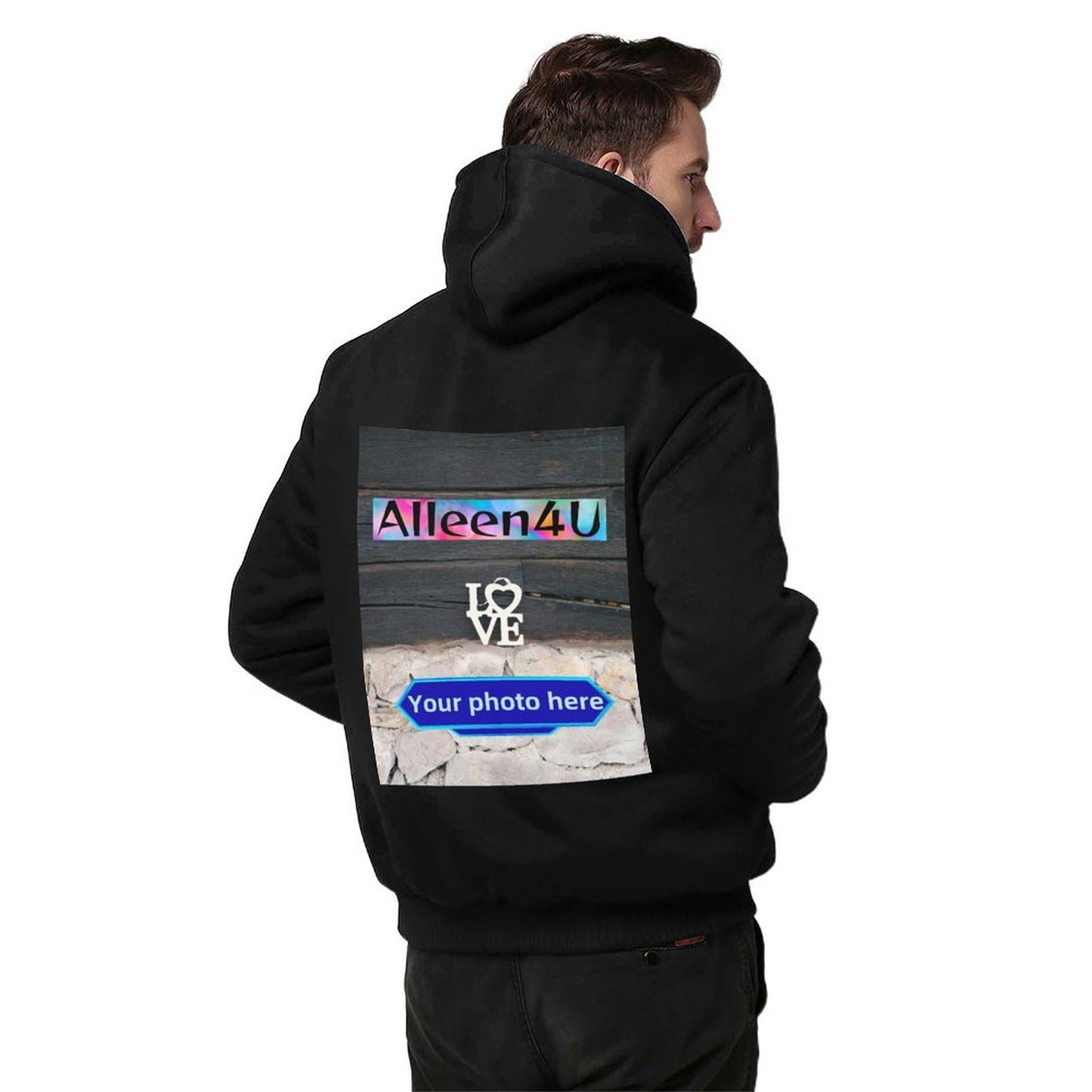 Fleece Gevoerd Hoodie met Rits