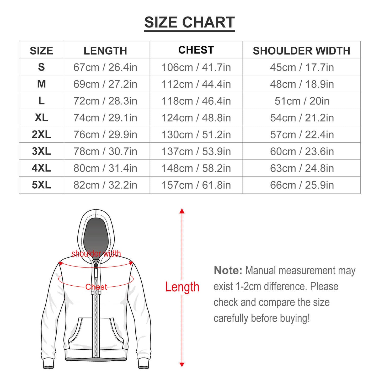 Fleece Gevoerd Hoodie met Rits