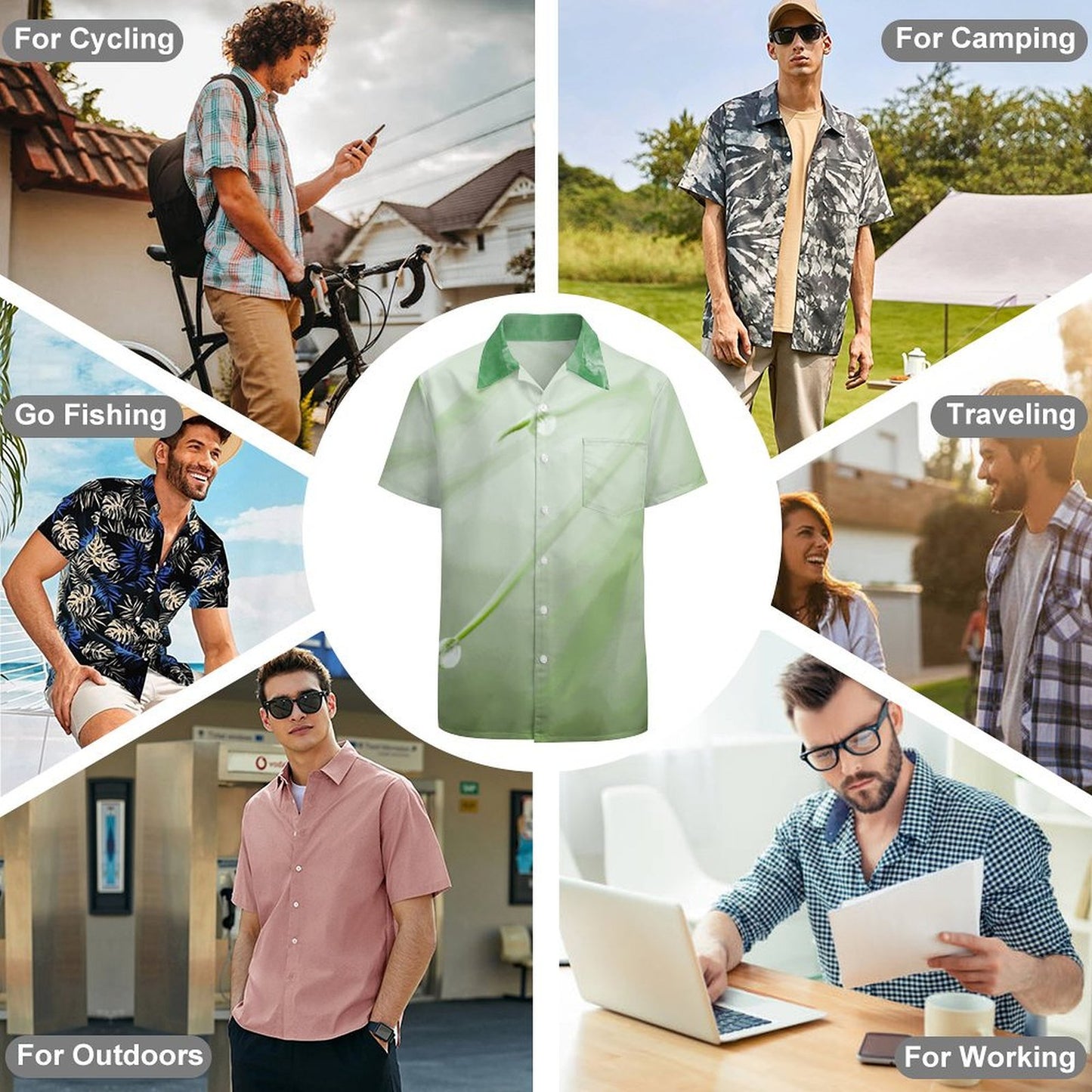 Herenshirt met Korte Mouwen