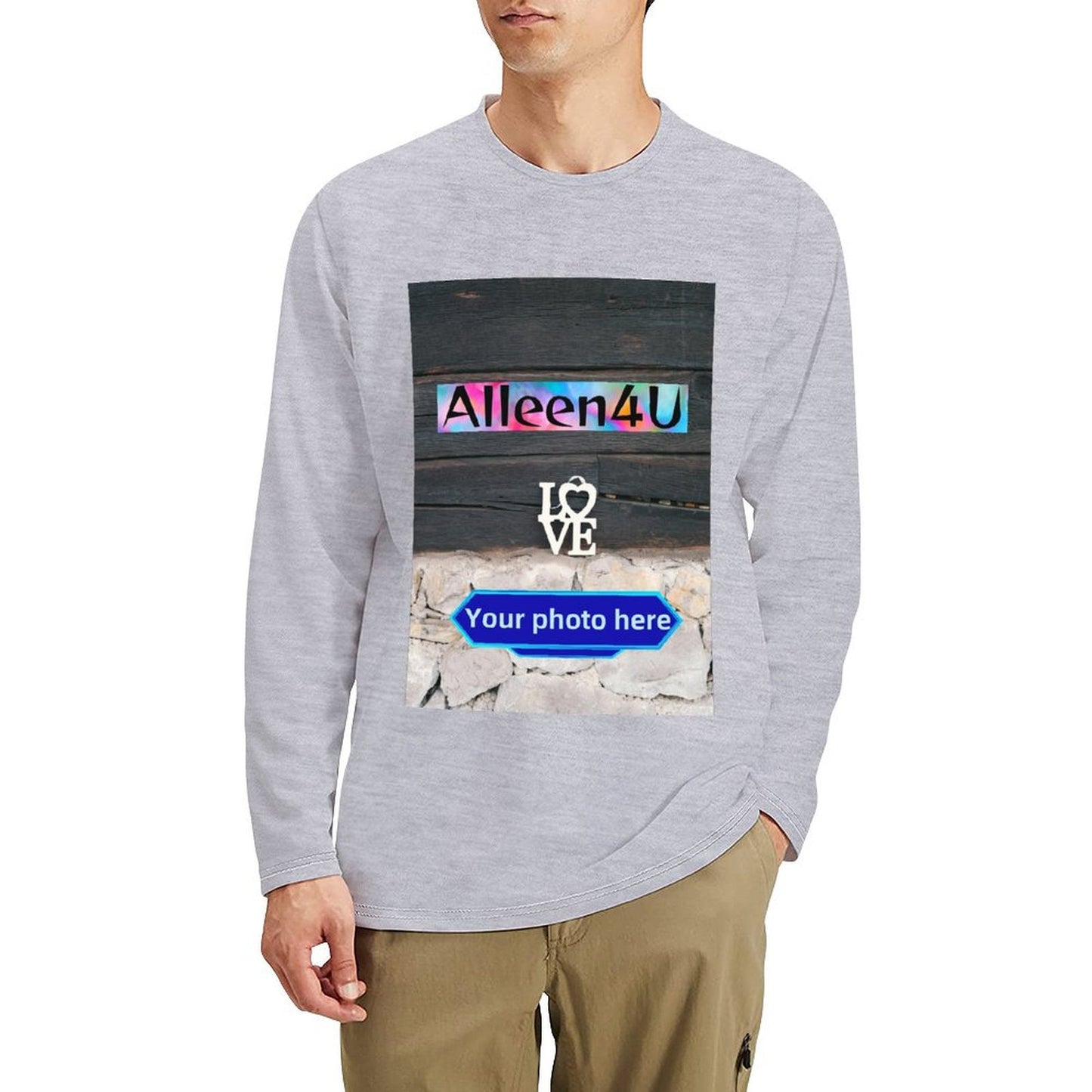 Katoenen T-shirt voor Heren (Lange Mouwen)