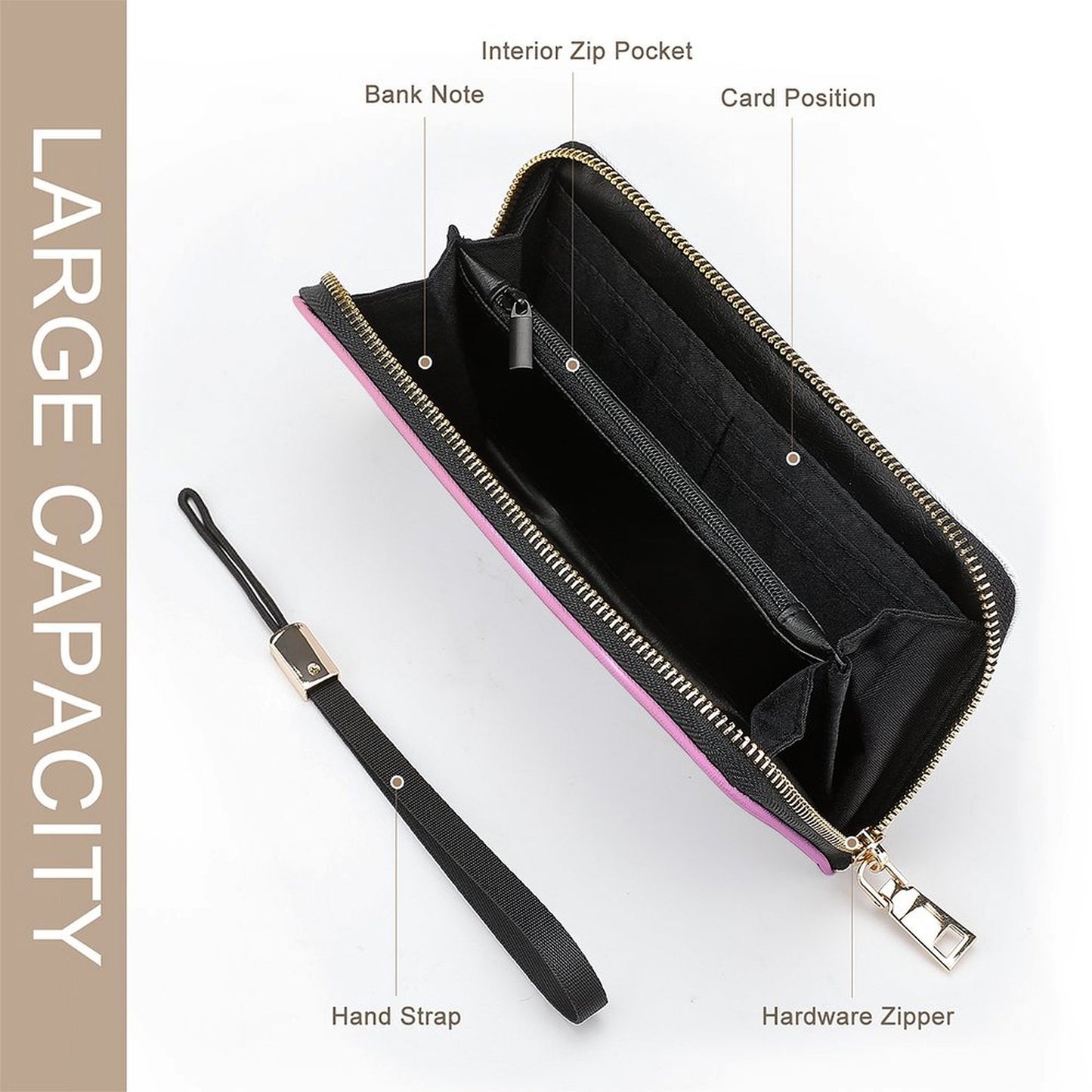 Long Wallet with Wristlet