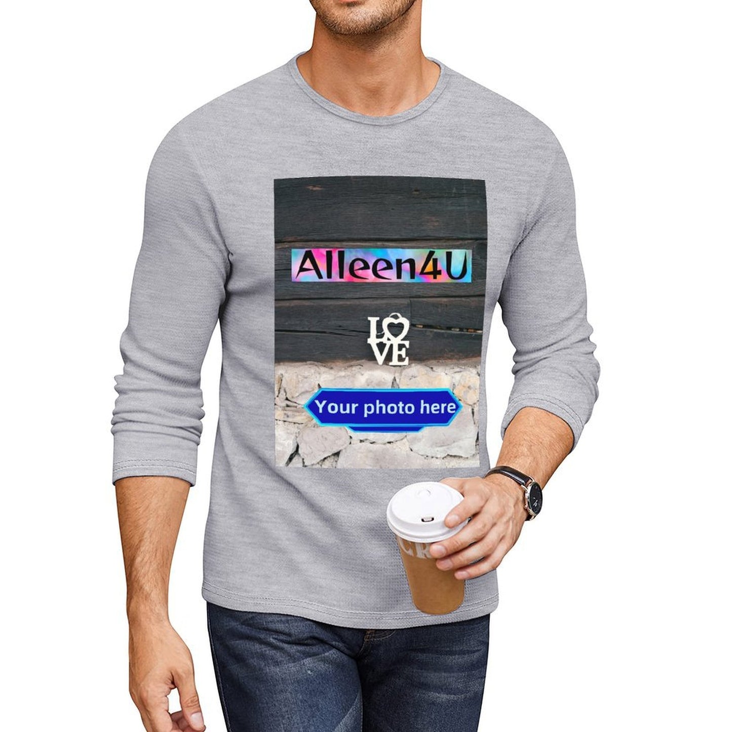 Katoenen T-shirt voor Heren (Lange Mouwen)