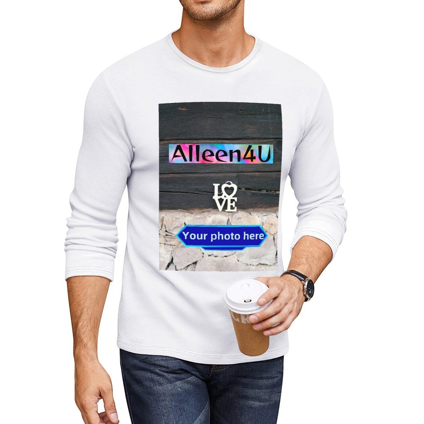 Katoenen T-shirt voor Heren (Lange Mouwen)