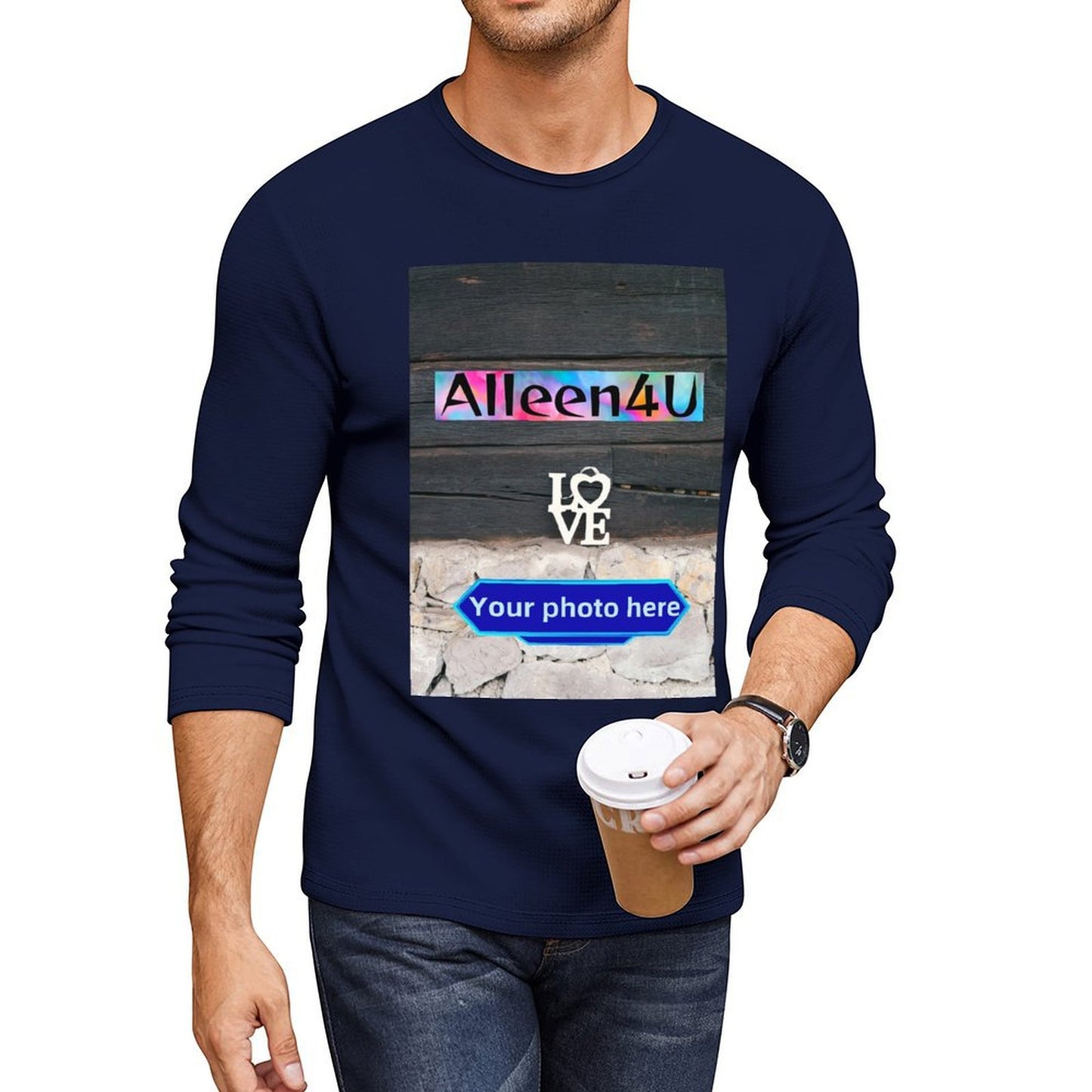 Katoenen T-shirt voor Heren (Lange Mouwen)