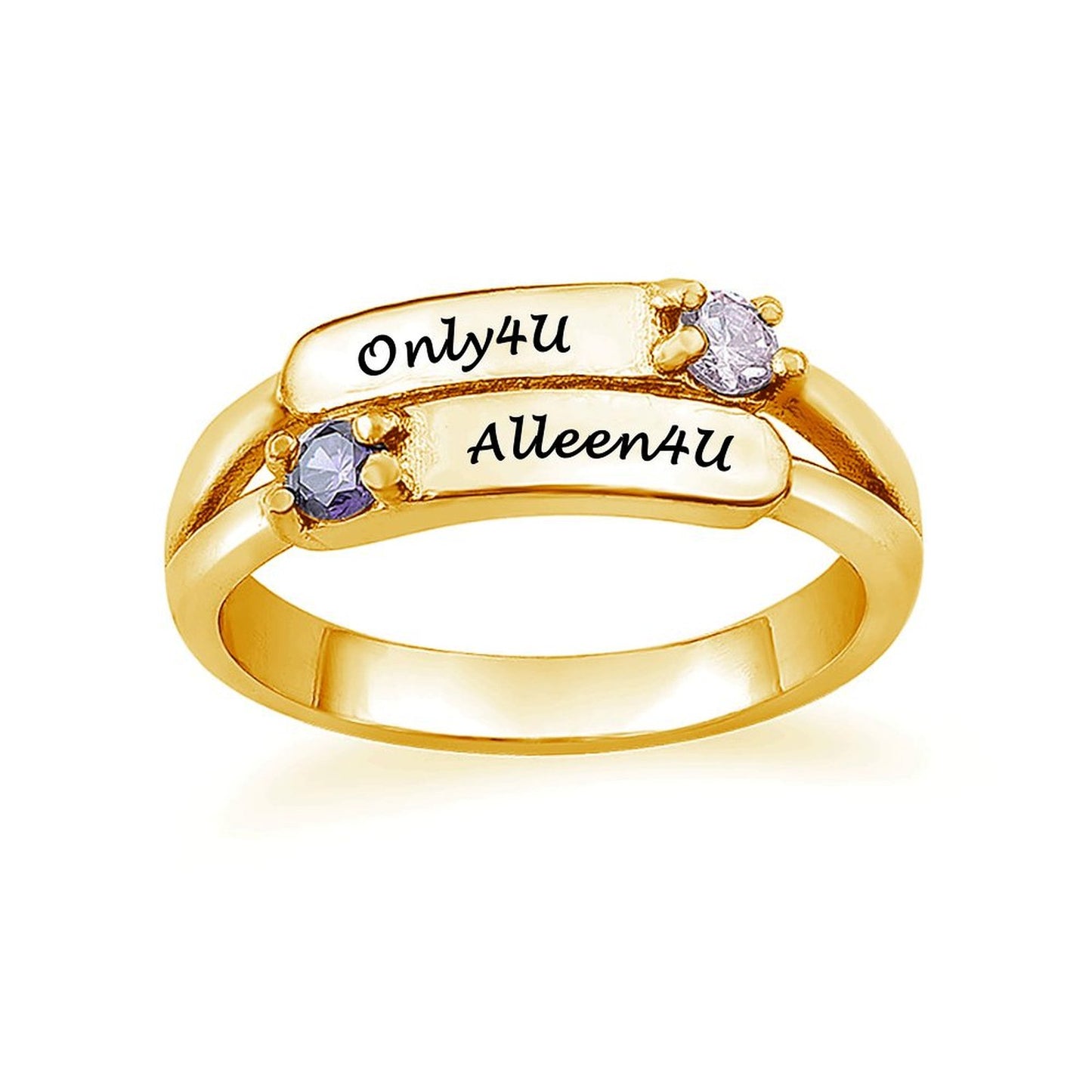 Double Name Ring